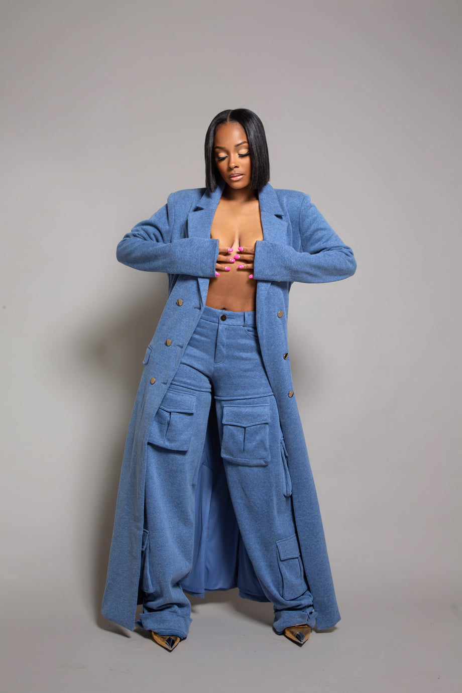 THE PLAYA TRENCH FAUX DENIM BLUE – Irregular Exposure